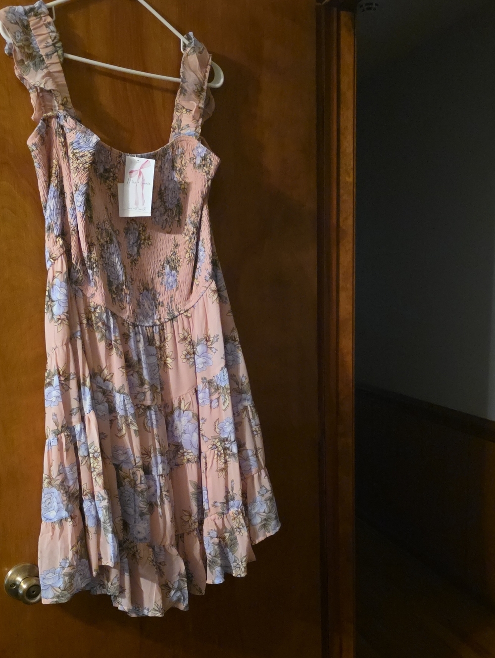 Hayden Pink Floral Ruffle-Strap Sundress